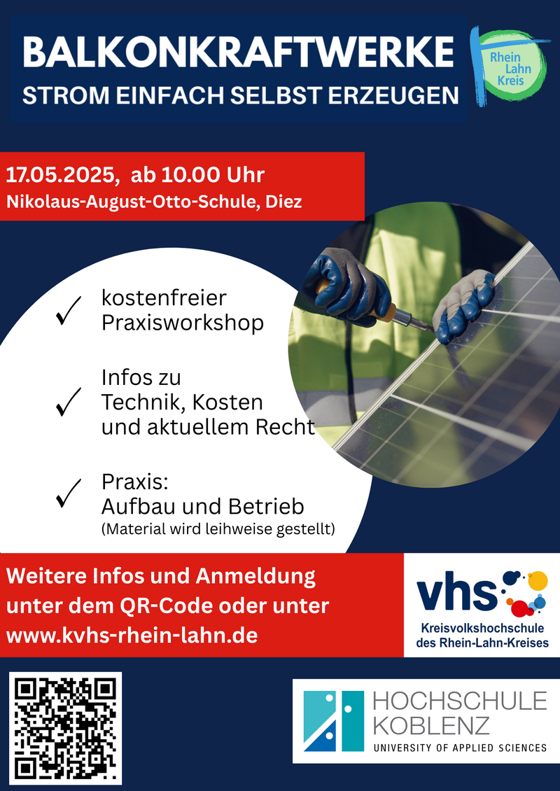 Plakat zum Workshop mit Anmeldelink
